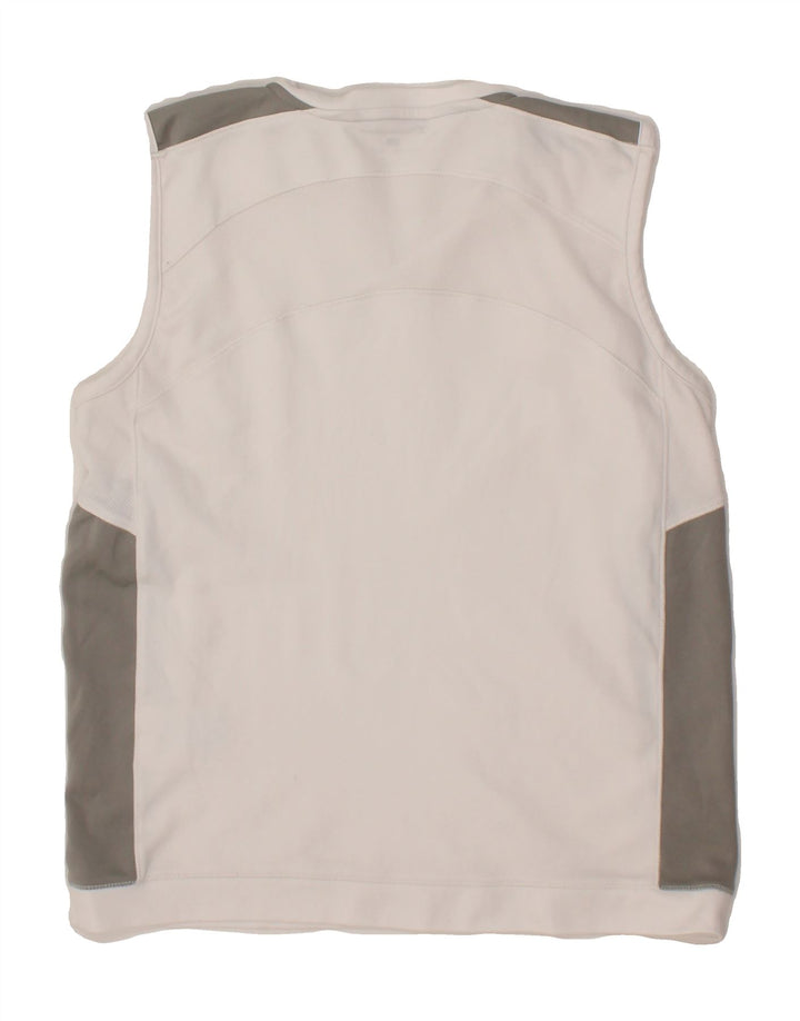 CHAMPION Womens Vest Top UK 16 Large White Colourblock Polyester Vintage Champion and Second-Hand Champion from Messina Hembry 