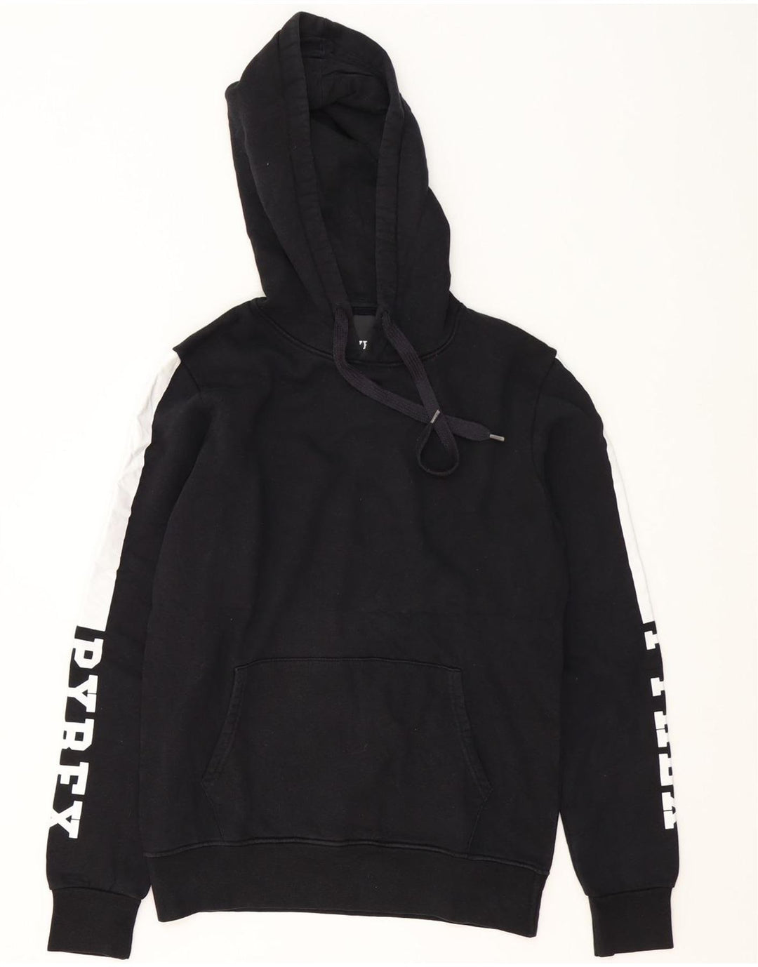 Pyrex Herren-Kapuzenpullover mit Grafik, Größe S, Schwarz, Colourblock-Baumwolle