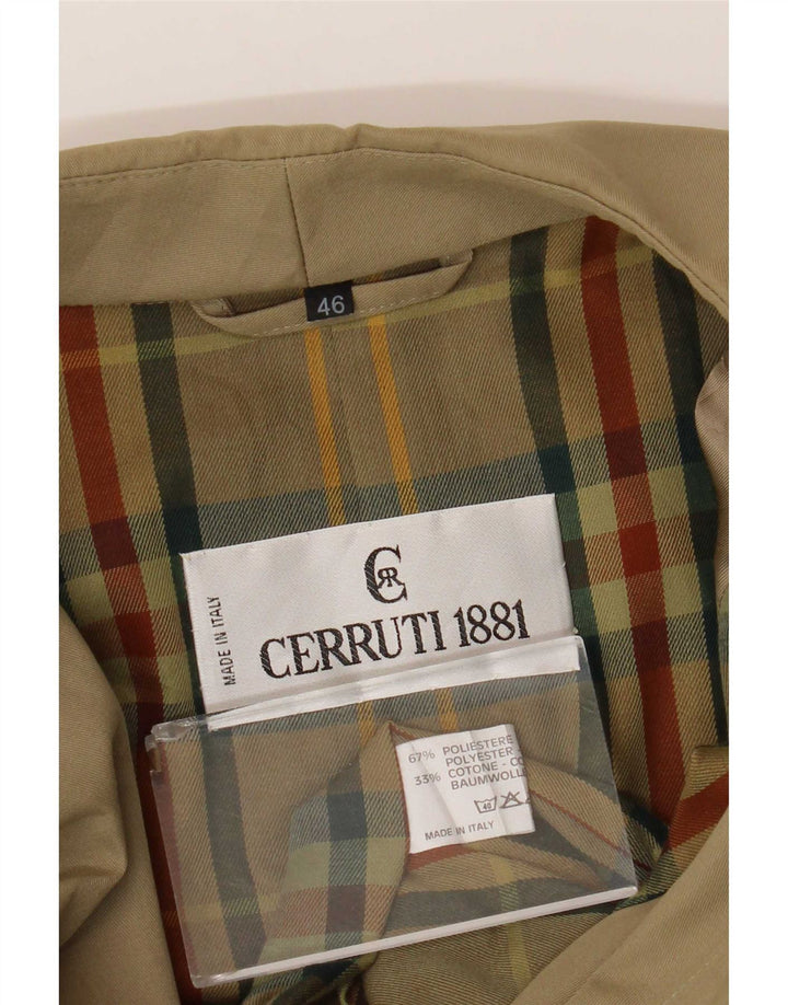 Cerruti 1881 Herren Loose Fit Trenchcoat IT 46 Small Beige Polyester