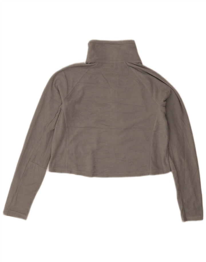 Columbia Damen Crop Zip Neck Fleece Pullover UK 8 Small Grau Polyester