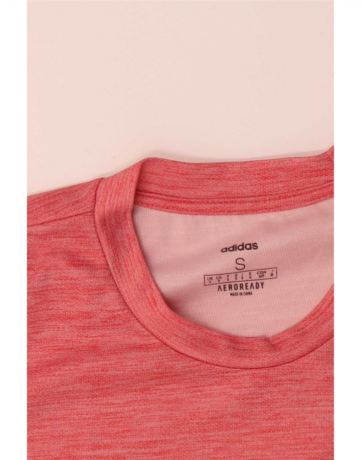 Adidas Herren Aeroready T-Shirt Top Small Rosa geflecktes Polyester