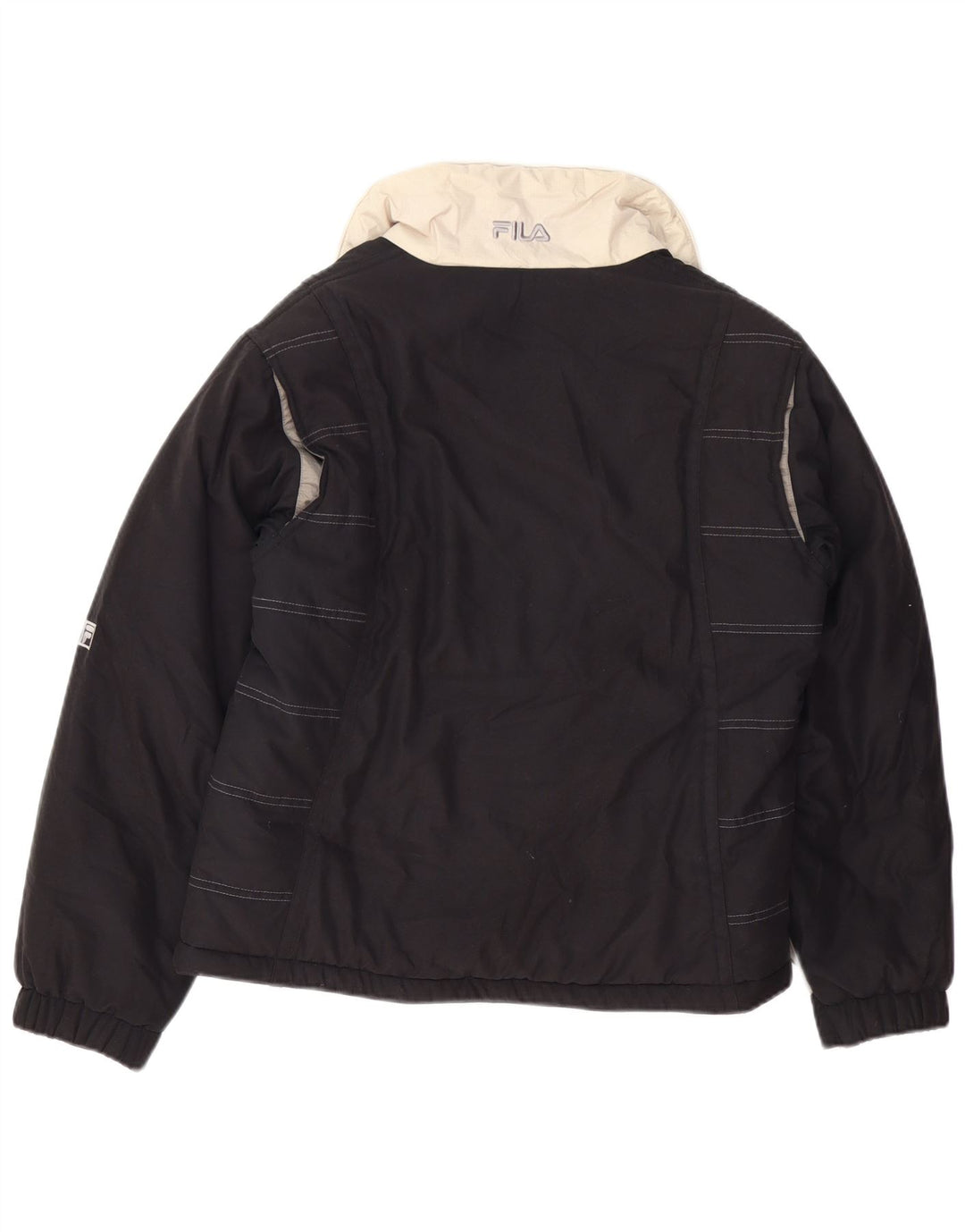 FILA Damen Wattierte Jacke IT 44 Mittelschwarzes Polyester