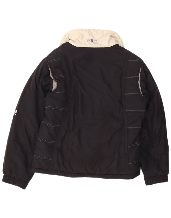 FILA Damen Wattierte Jacke IT 44 Mittelschwarzes Polyester