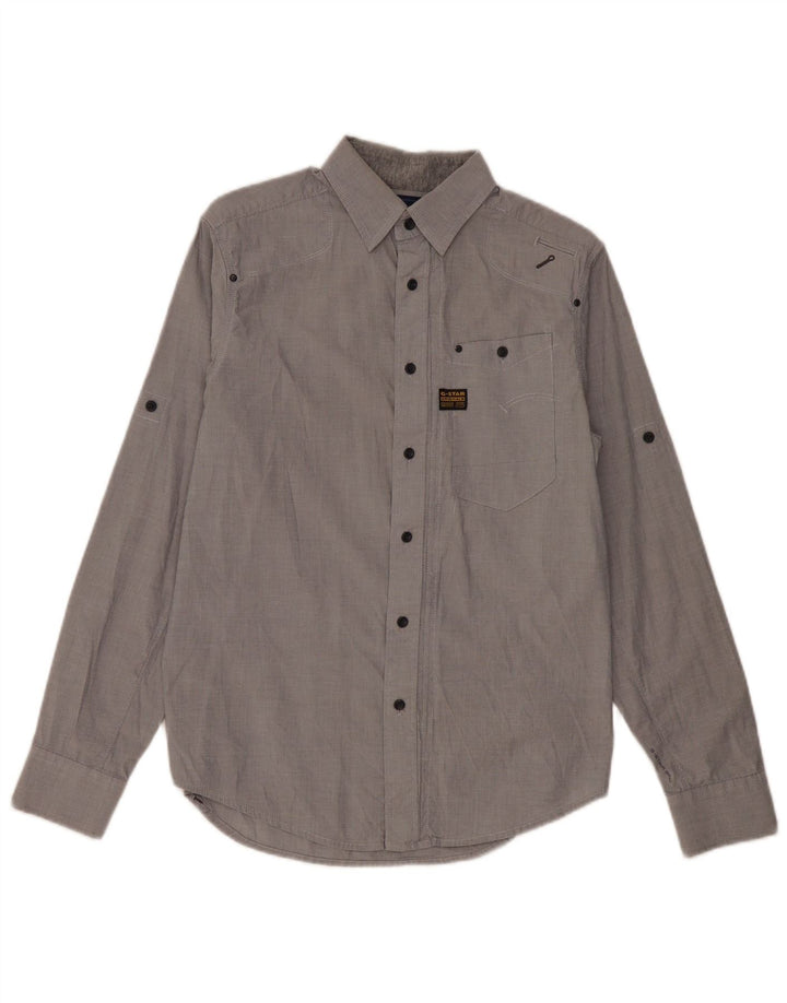 G-Star Herrenhemd aus mittelgrauer Baumwolle