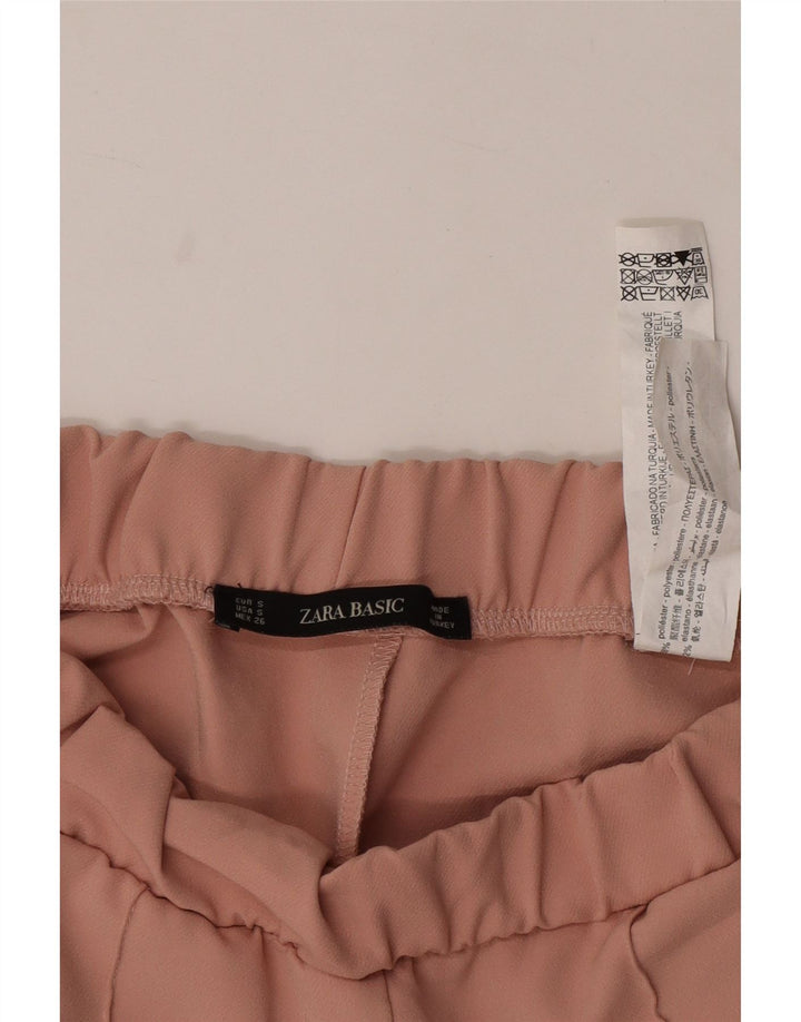 Gerade Chino-Hose für Damen von ZARA, Größe S, W26, L25, Rosa, Farbblock