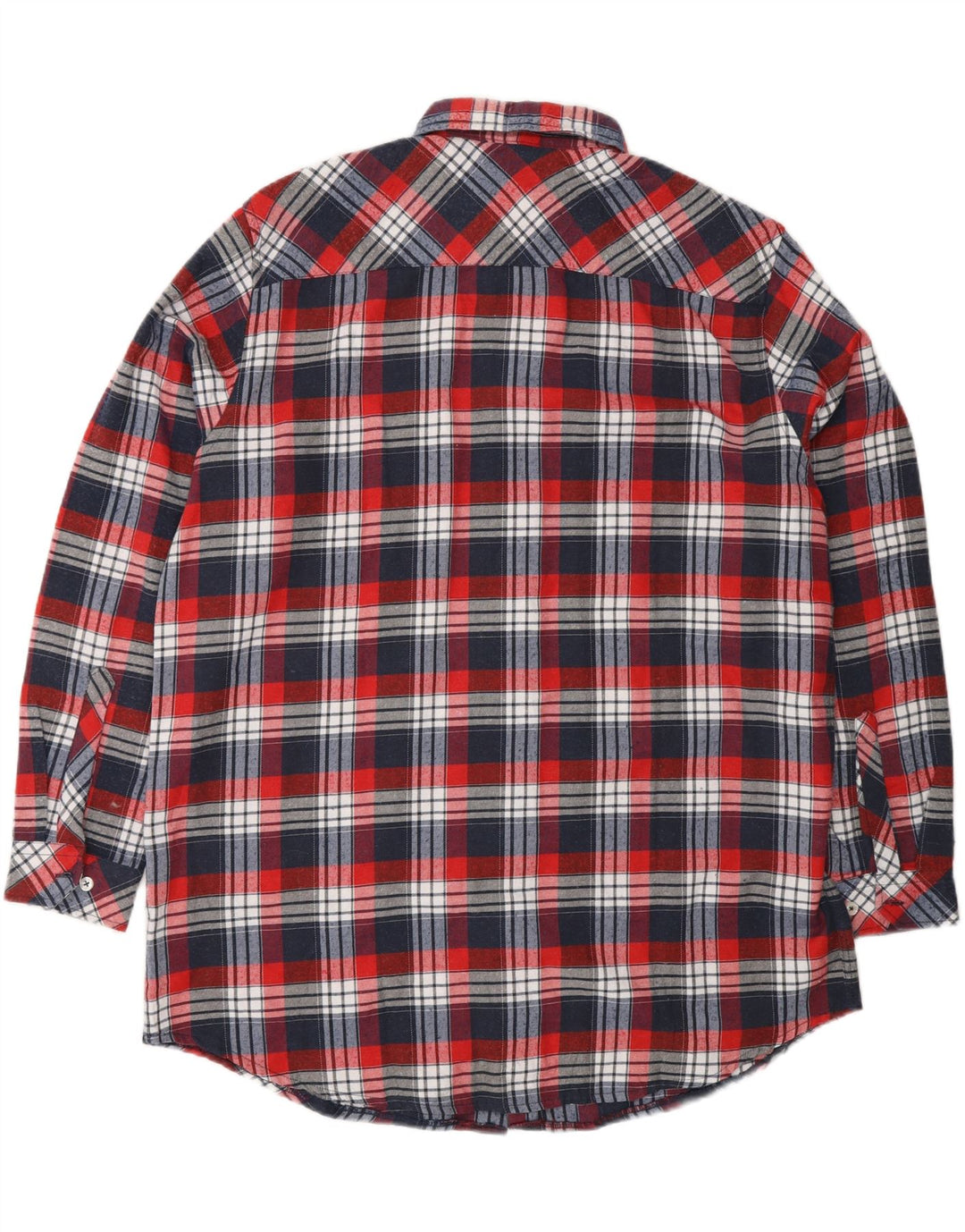 REWARD Herren-Flanellhemd, UK 39/40, mittelrot karierte Baumwolle