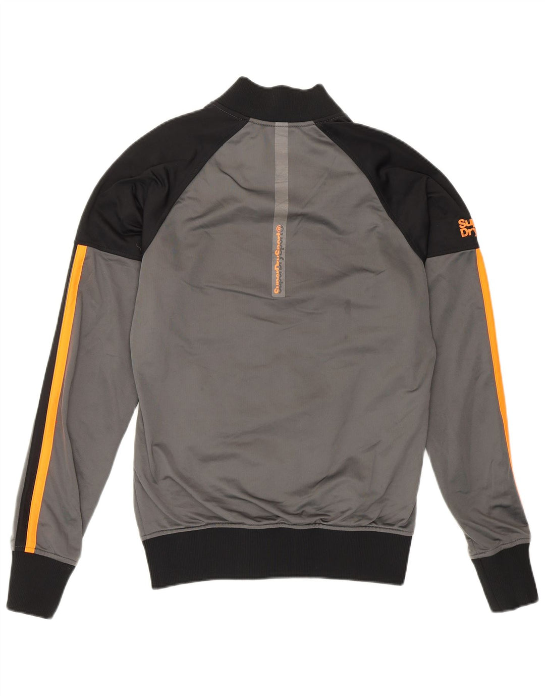 Superdry Herren-Trainingsanzugoberteil, Jacke, Größe S, Grau, Farbblock-Polyester