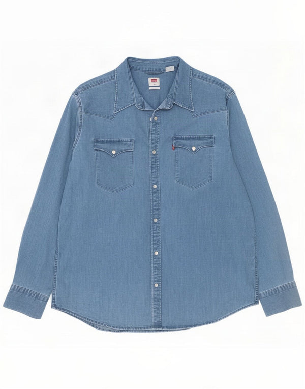 Levi's Herren-Jeanshemd XL, blaue Baumwolle