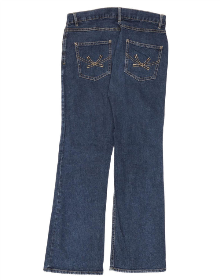 Marks & Spencer Damen Bootcut-Jeans UK 10 Small W28 L28 Marineblaue Baumwolle