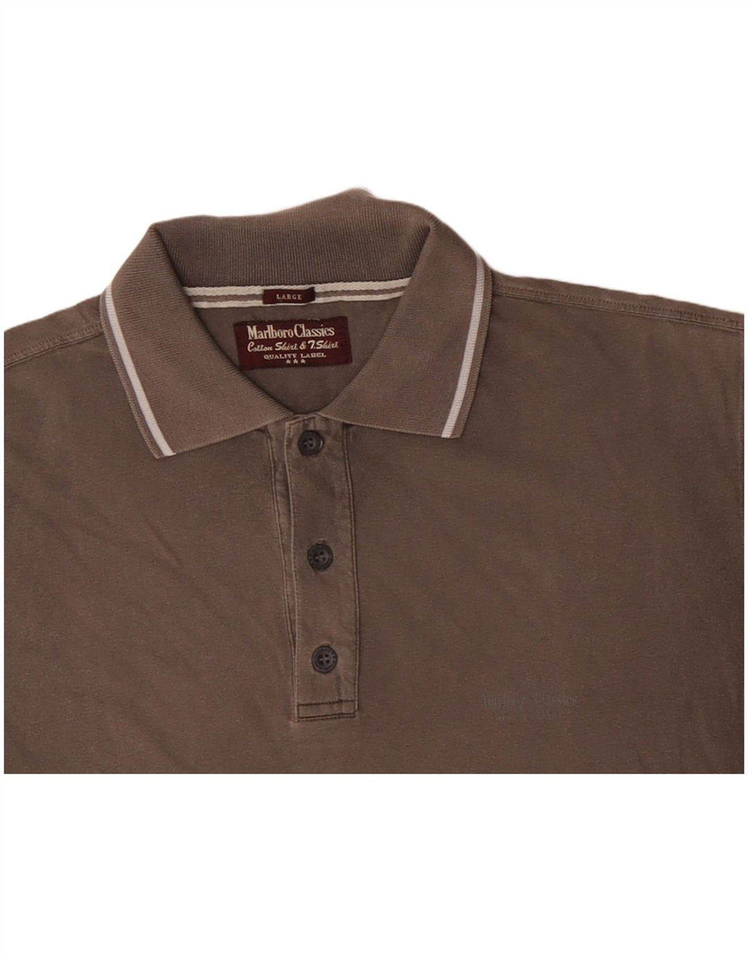 MARLBORO CLASSICS Herren-Poloshirt, groß, braune Baumwolle