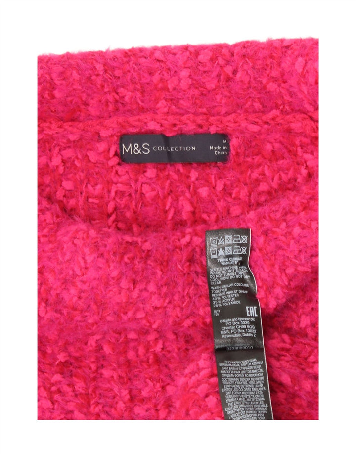 Marks & Spencer Rollkragenpullover für Damen, UK 14, mittelrosa meliert