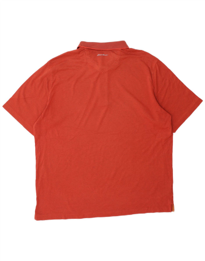 EDDIE BAUER Herren Poloshirt XL Orange Baumwolle