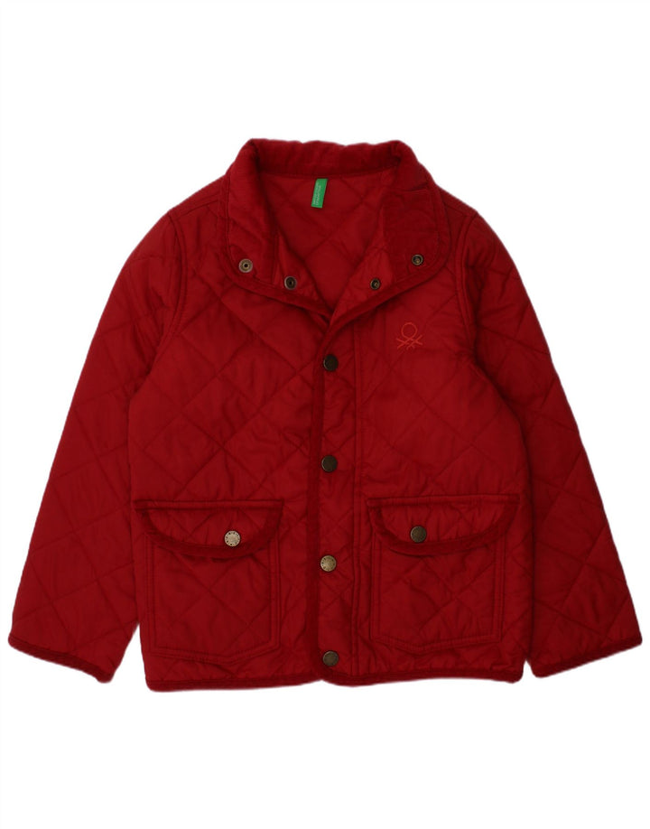 Benetton Steppjacke für Mädchen, 4–5 Jahre, XS, Rot, Polyamid