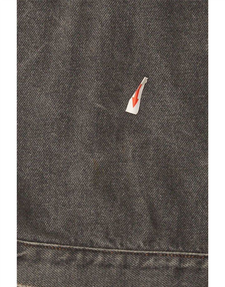 Vintage Herren Jeansjacke UK 40 Große graue Baumwolle
