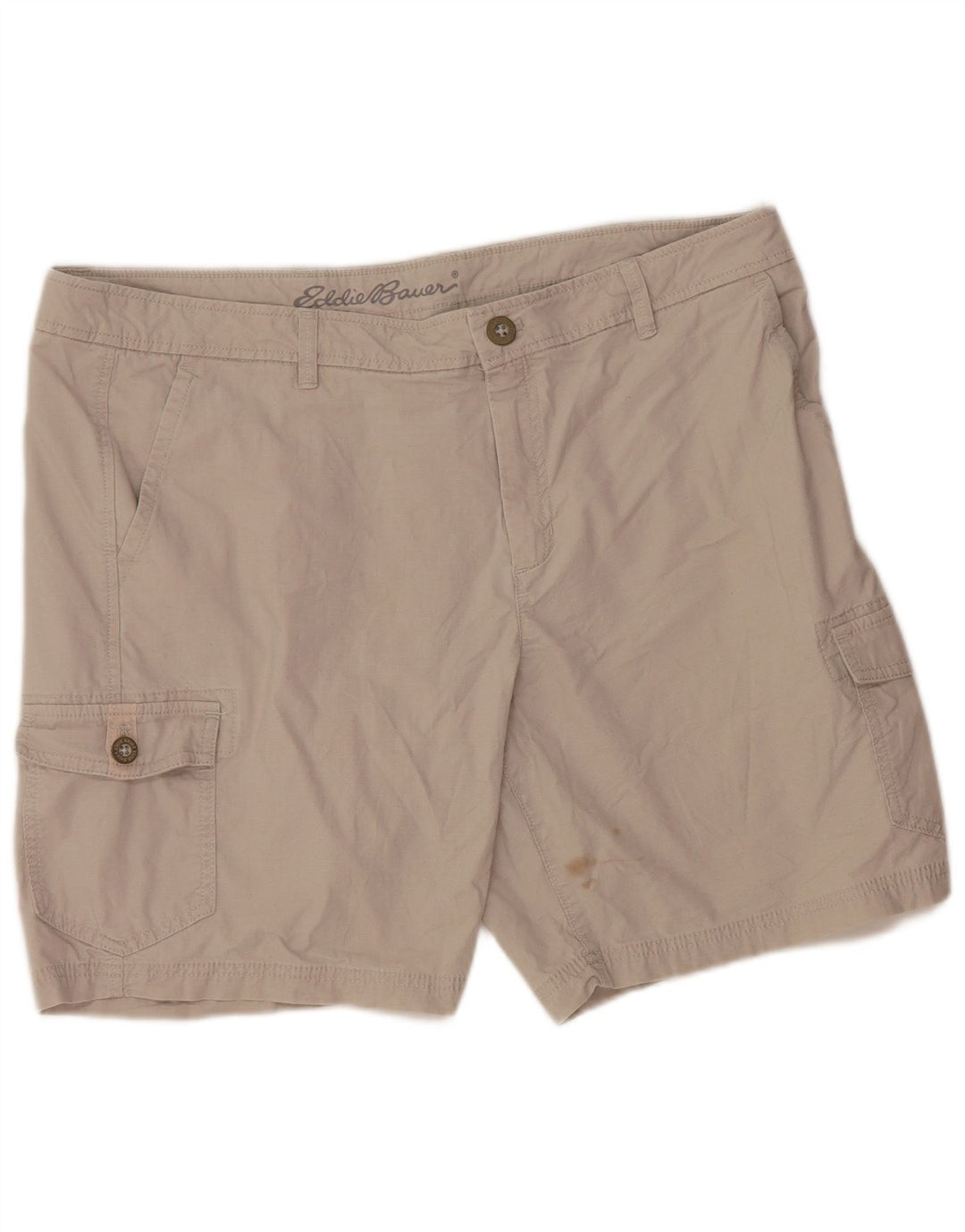 EDDIE BAUER Damen Cargoshorts US 16 2XL W38 Graue Baumwolle