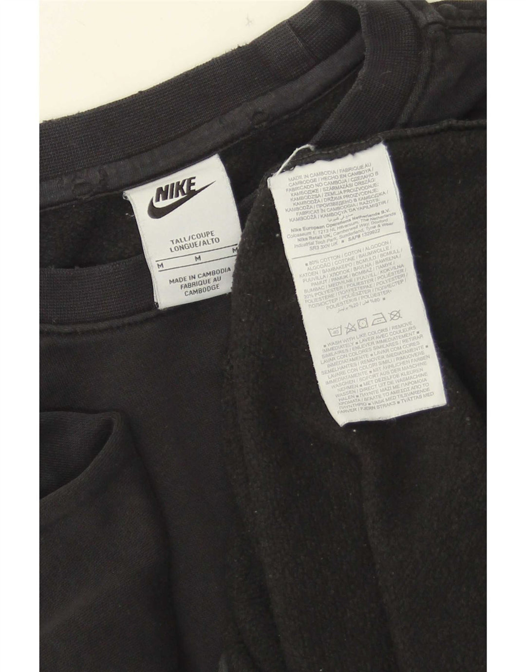 Nike Herren-Sweatshirt-Pullover, mittelschwarz, Baumwolle