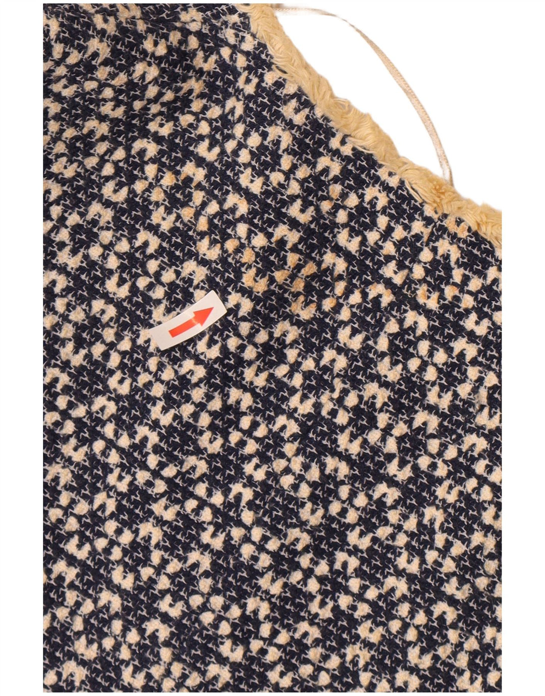 Offener Damenmantel von Zara UK 12 Mittelmarineblaue geometrische Baumwolle