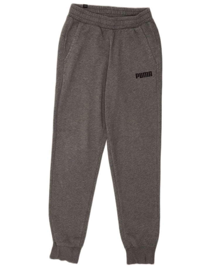 Puma Herren-Trainingshose, Jogginghose, klein, grau gefleckte Baumwolle