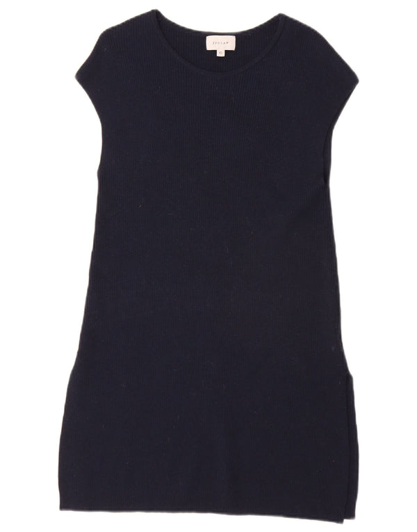 Jigsaw Damen-Etuikleid mit kurzen Ärmeln, UK 6, XS, marineblaue Viskose