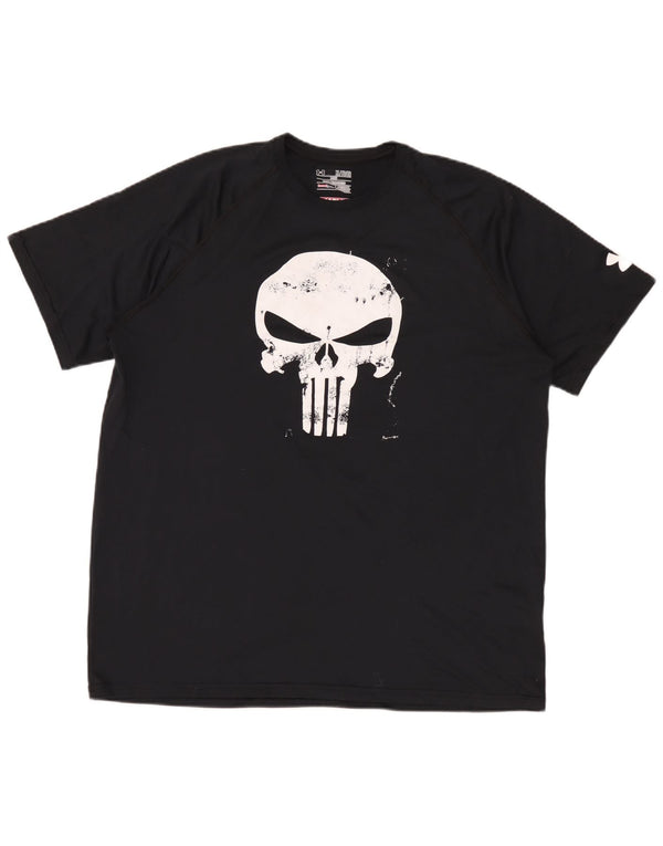 Under Armour Herren Heat Gear Graphic T-Shirt Top XL Schwarz Polyester