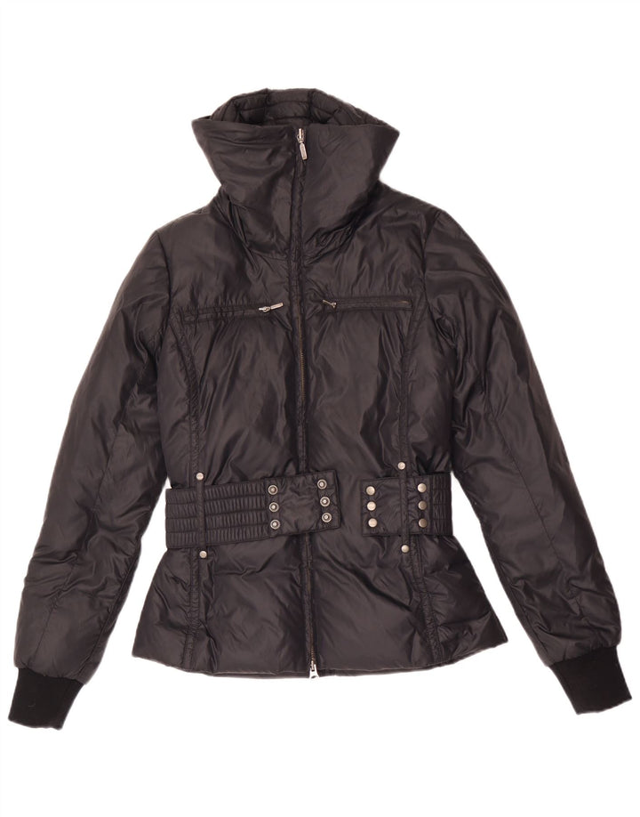 Sisley Damen Wattierte Jacke IT 40 Small Schwarz Polyamid