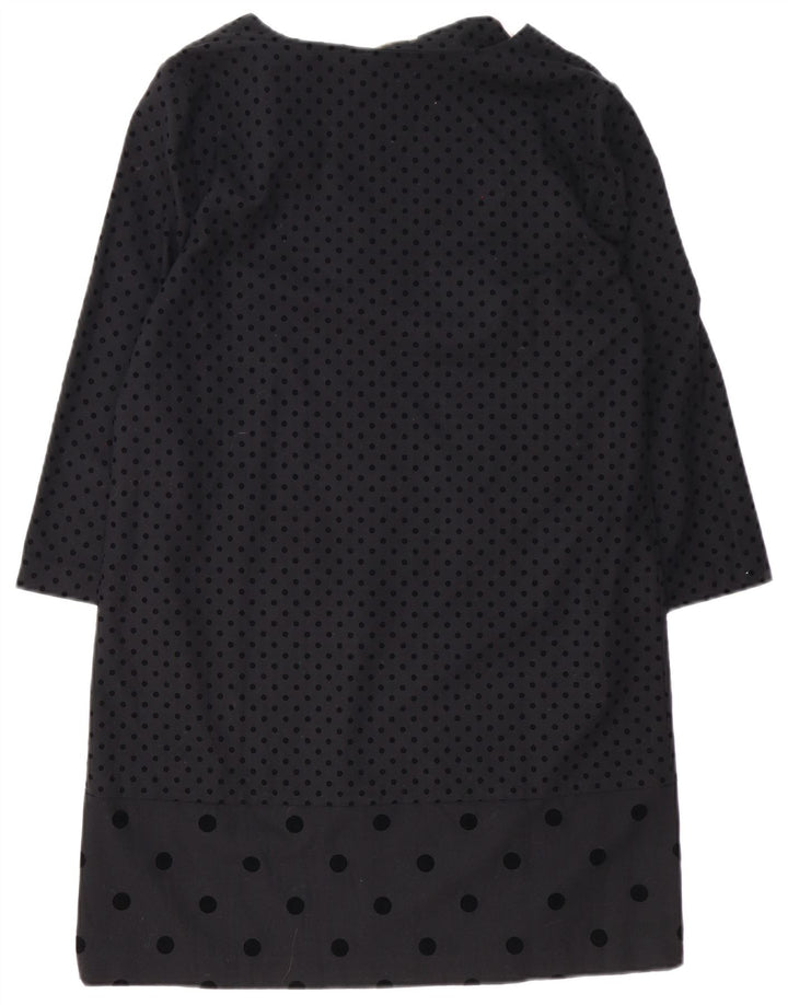 Naf Damen-Basic-Kleid mit 3/4-Ärmeln, EU 40, mittelgroß, schwarz gepunktet