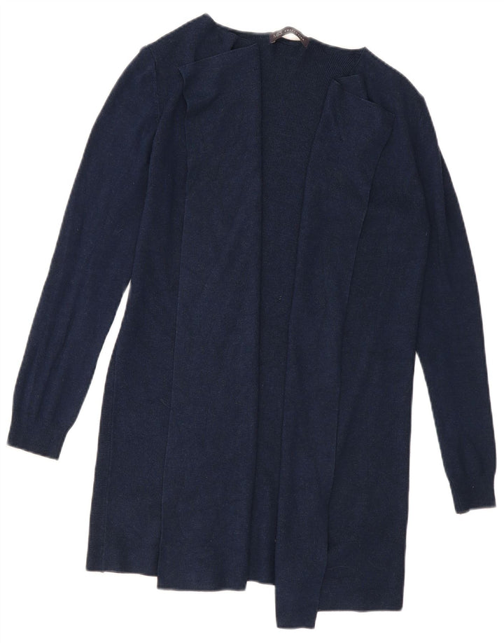 Marks & Spencer Damen Longline Open Cardigan Pullover UK 10 Small Marineblau
