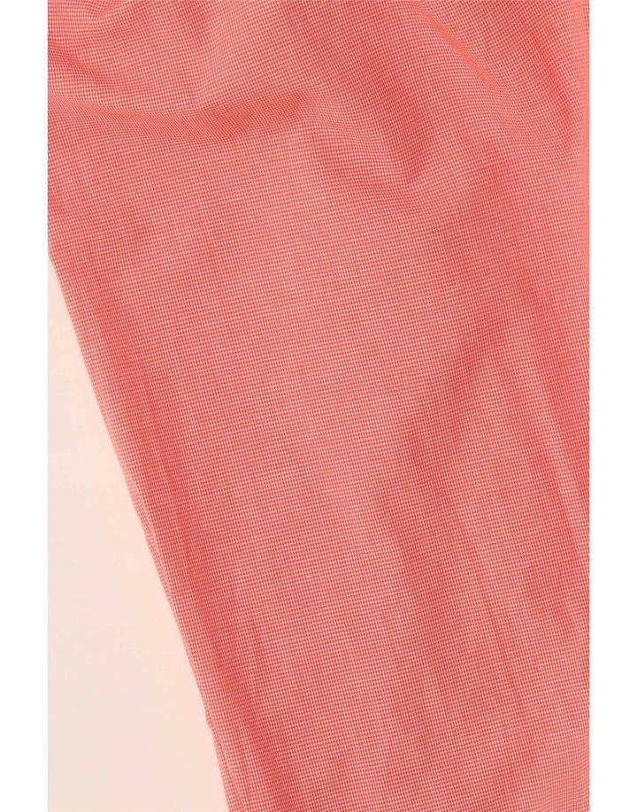 Chaps Herren-Hemd mit klassischer Passform, Größe 18 2XL, rosa Hahnentritt-Baumwolle