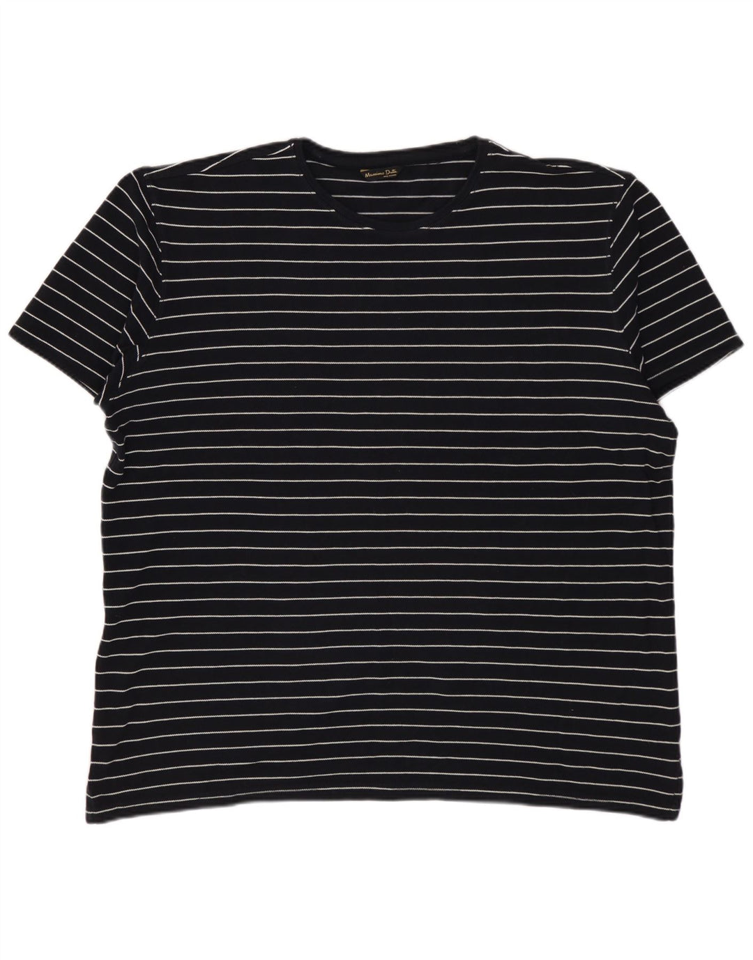 MASSIMO DUTTI Herren T-Shirt Top XL Schwarz gestreift