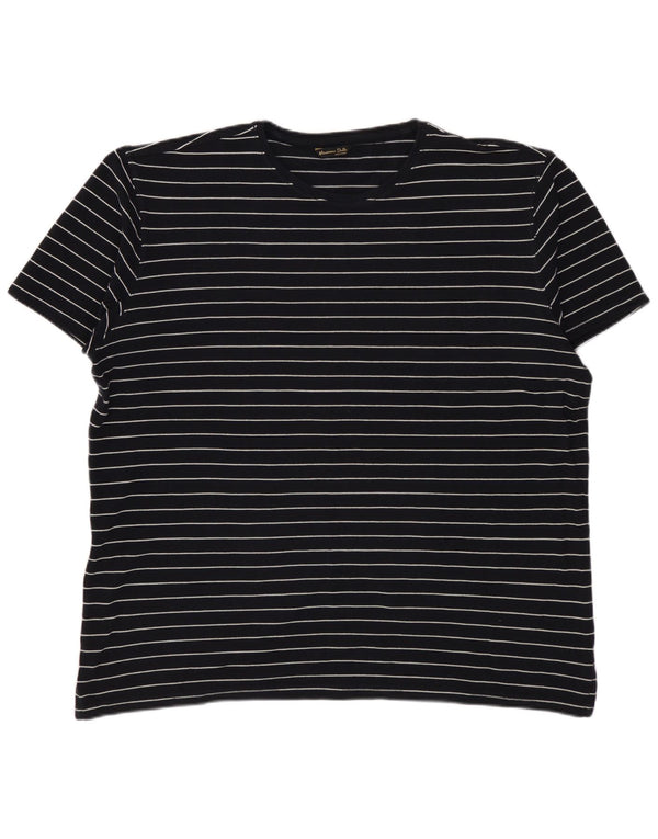 MASSIMO DUTTI Herren T-Shirt Top XL Schwarz gestreift