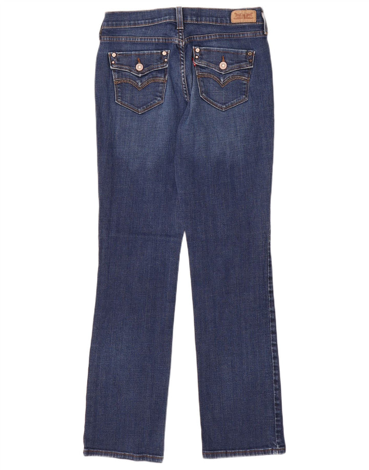 LEVI'S Damen 505 Straight Jeans US 4 Small W27 L32 Blaue Baumwolle