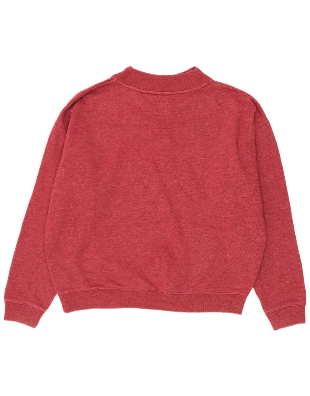 Jack Wills übergroßer Damen-Sweatshirt-Pullover, UK 12, mittelrote Baumwolle