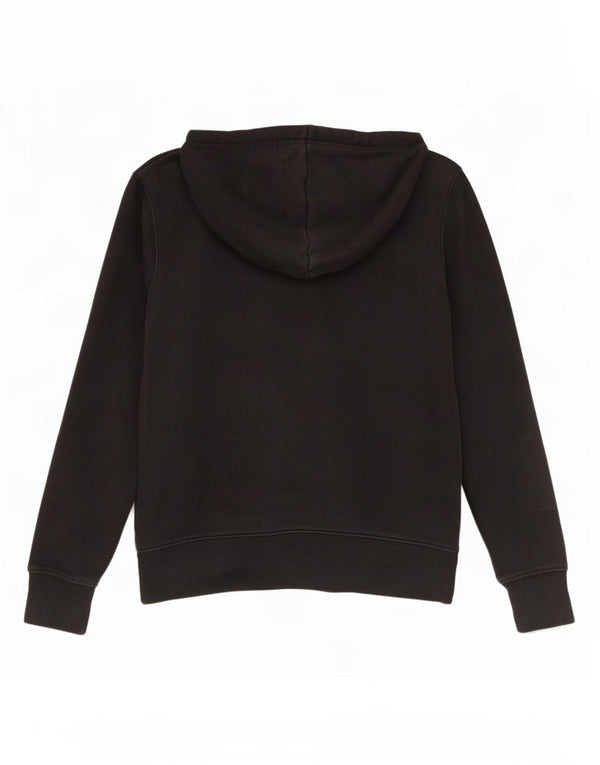 Fila Womens Graphic Oversized Hoodie Pullover UK 10 Small Schwarze Baumwolle