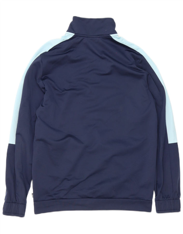 Puma Herren-Trainingsanzug-Top-Jacke, klein, marineblaues Farbblock-Polyester