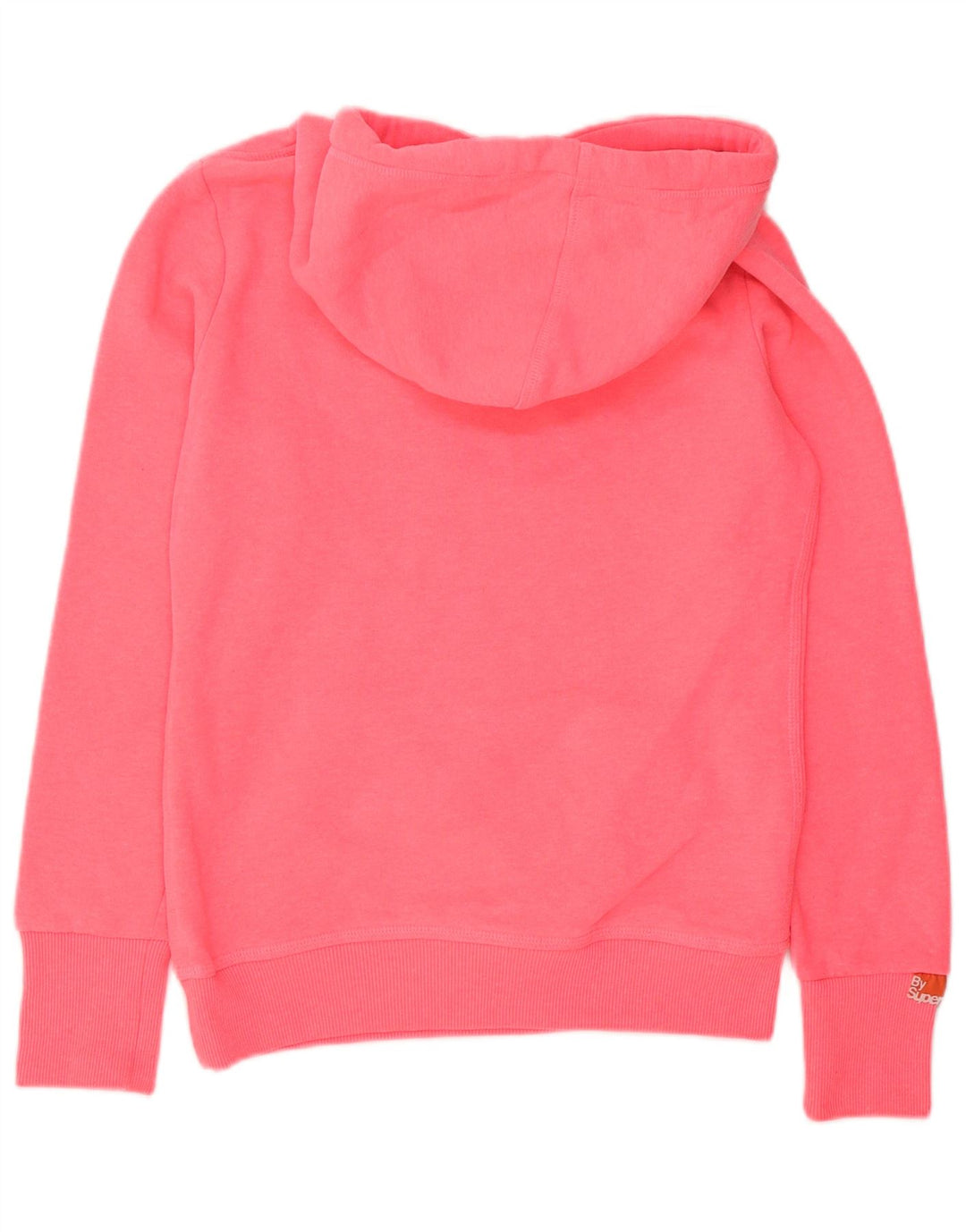 Superdry Damen-Kapuzenpullover mit Grafik, UK 10, Größe S, Rosa, Polyester