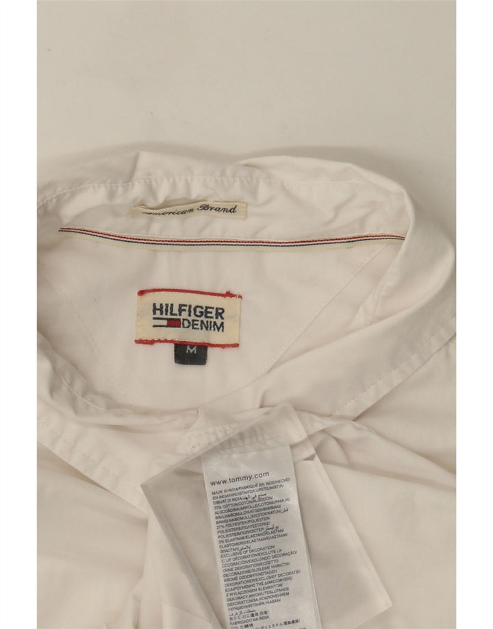 Tommy Hilfiger Damen-Hemd UK 12 aus mittelweißer Baumwolle