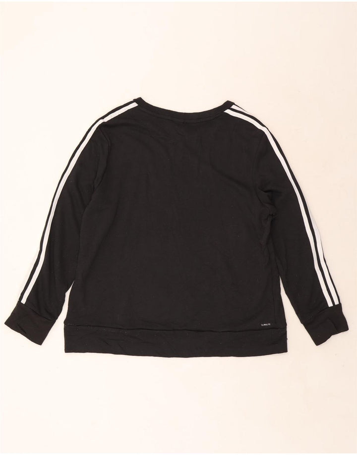 Adidas Damen Climalite Sweatshirt Pullover UK 20/22 XL Schwarz Polyester
