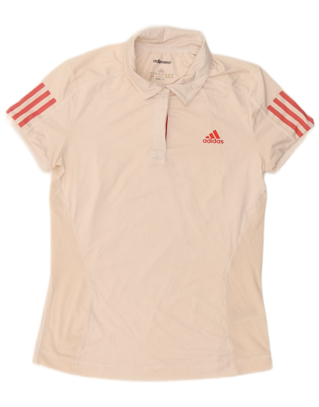 Adidas Damen Climacool Poloshirt UK 12/14 Mittelweißes Polyester