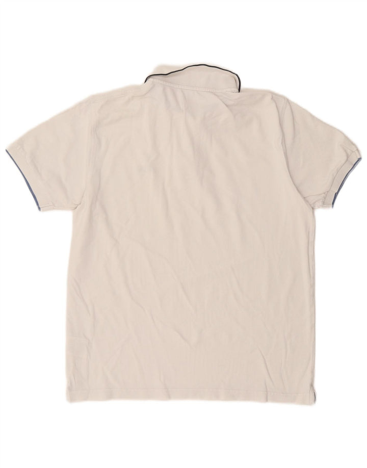 Sun68 Herren-Poloshirt aus mittelweißer Baumwolle