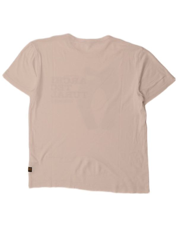 G-Star Herren Grafik T-Shirt Top 2XL Weiße Baumwolle