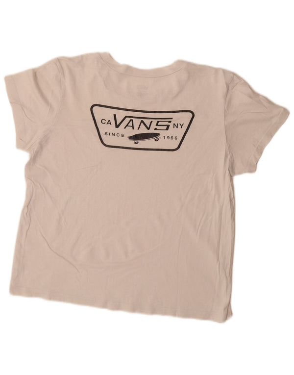 Vans Damen Grafik-T-Shirt-Oberteil UK 16 Large Weiß