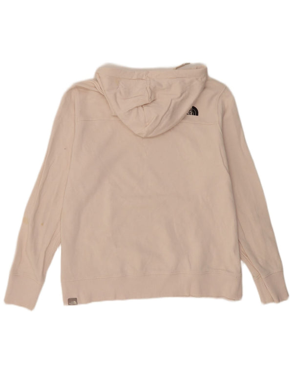 The North Face Damen Kapuzenpullover UK 16 Large Off White Baumwolle