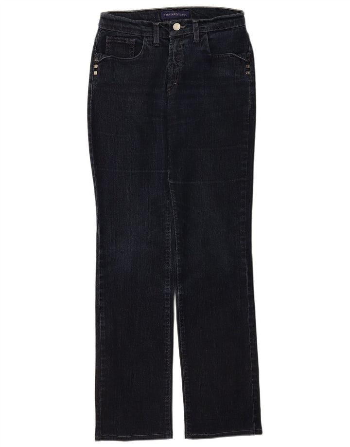 Trussardi Damen Straight Jeans W26 L30 Marineblaue Baumwolle