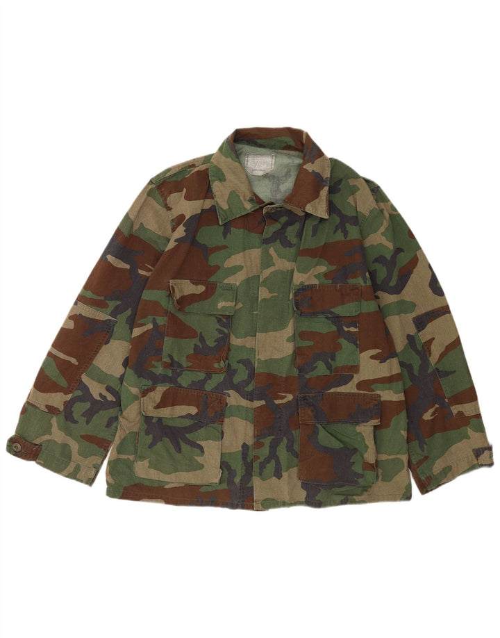Vintage Herren Militärhemd Medium Khaki Camouflage