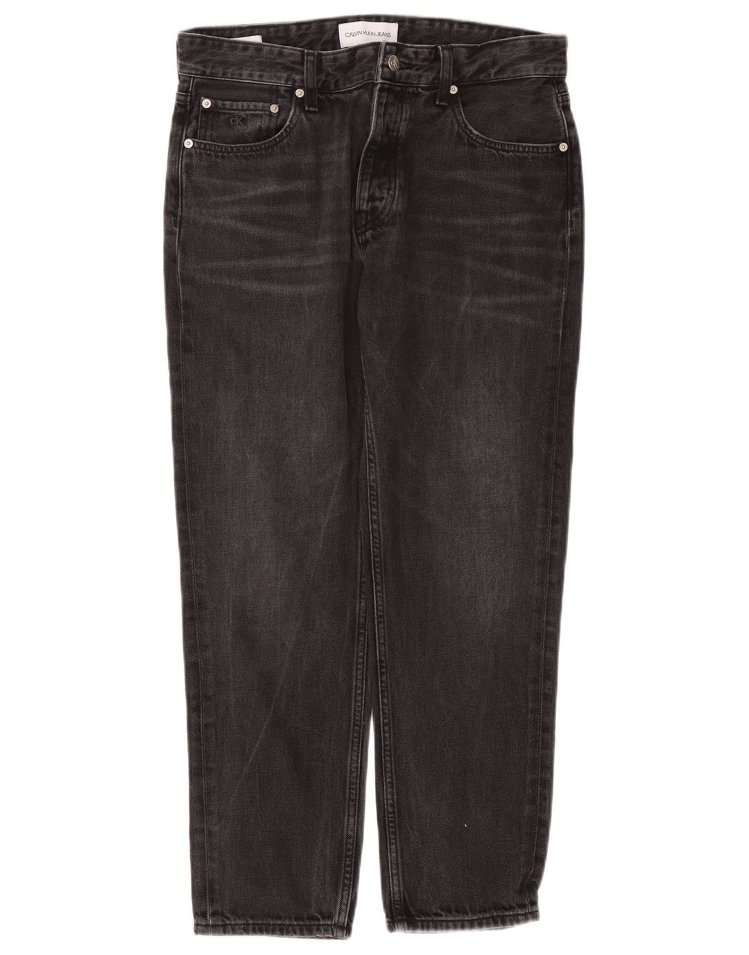 Calvin Klein Herren Straight Jeans W31 L27 Schwarze Baumwolle