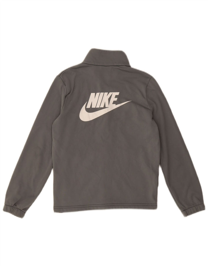 Nike Jungen-Trainingsanzugoberteil mit Grafik, 10–11 Jahre, Mittelgrau, Farbblock