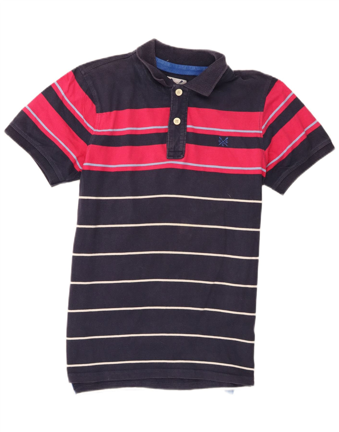 Crew Clothing Herren-Poloshirt, mittelgroß, marineblau, Colourblock-Baumwolle