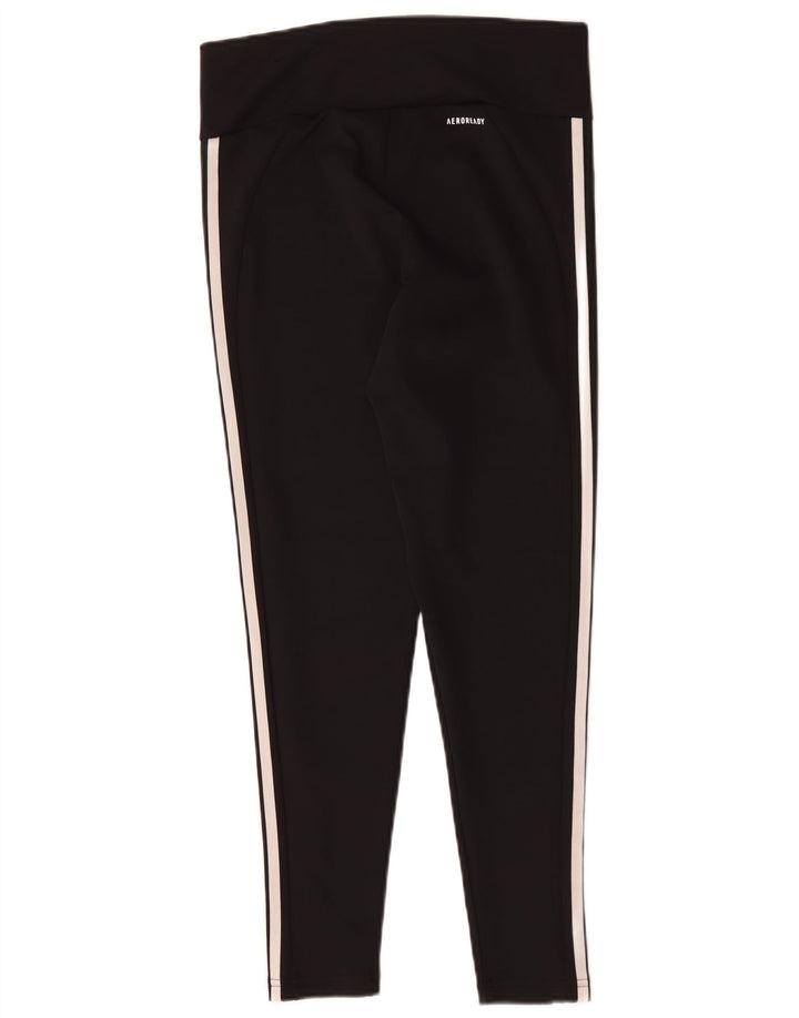 Adidas Damen Aeroready Leggings UK 12/14 Medium Schwarz Polyester