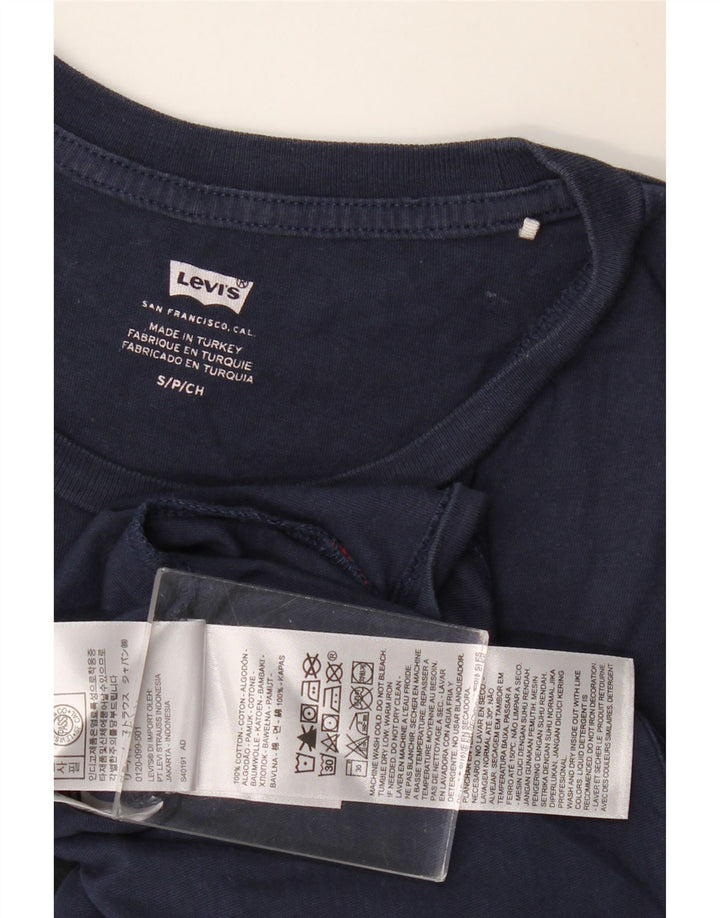 LEVI'S Herren-T-Shirt mit Grafik, Größe S, Marineblau