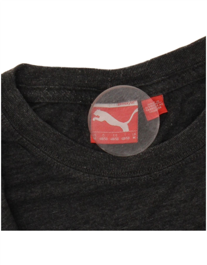 PUMA Herren Graphic T-Shirt Top Mittelgrau meliert